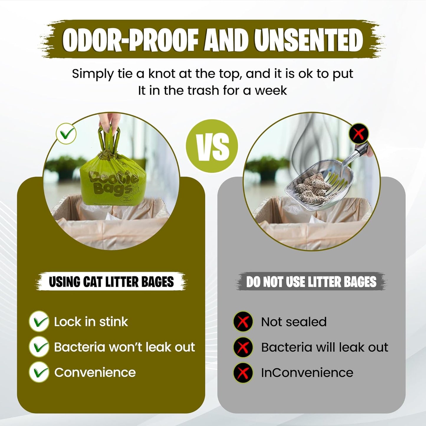 The Original Dootie Bag Is Back! Pooch Approved Large Dootie Bags, Dog Poop Bags. Strong, Leakproof - EZ Tie Handles. Perfect for Dogs & Cat Litter. Pet Waste Cleanup, Swivel Bin &  Scoopers.