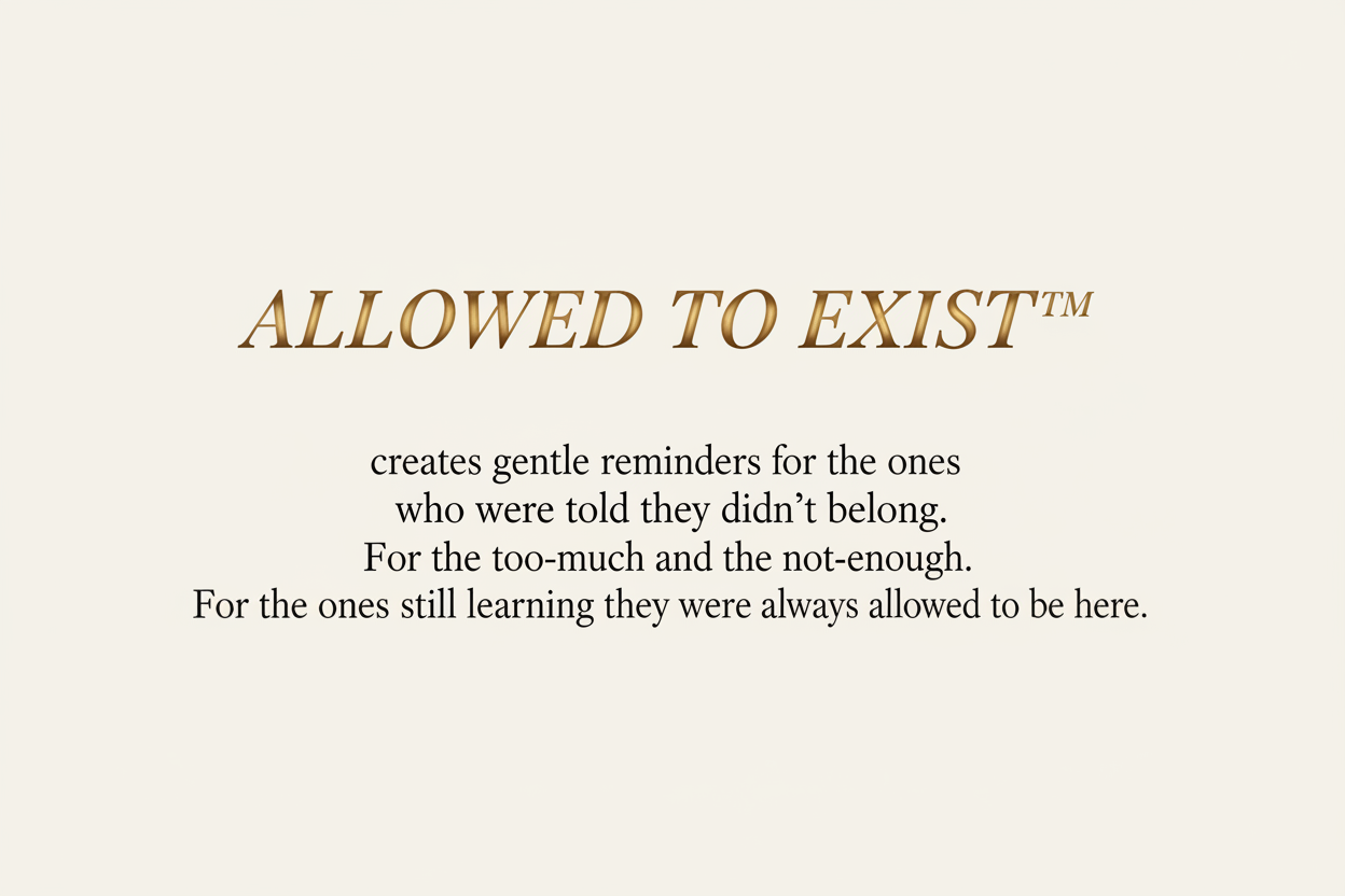 ALLOWED TO EXIST Banner - Website Header