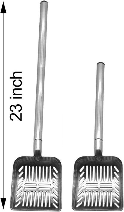Stainless Steel Cat Litter Scoop 23 Inches Telescoping Litter Scoop with Long Handle Perfect Scooper for Cats and Dogs